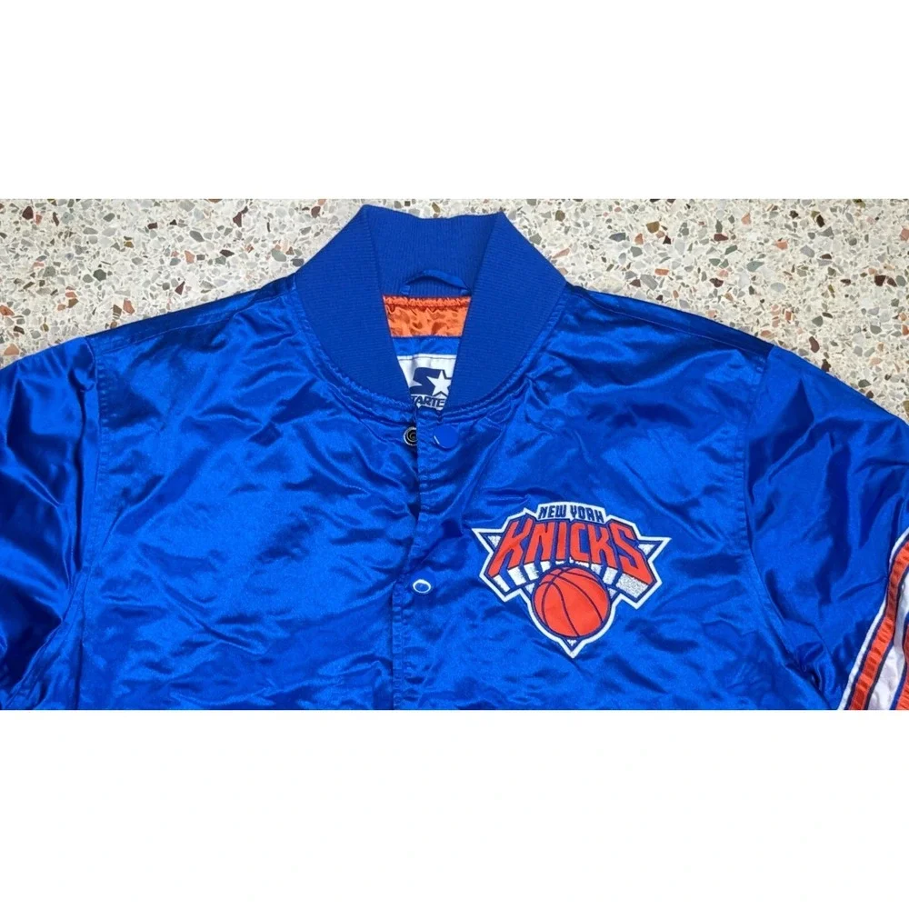Starter‎ NBA New York Knicks Rare & Vintage Satin Bomber Jacket Size Medium